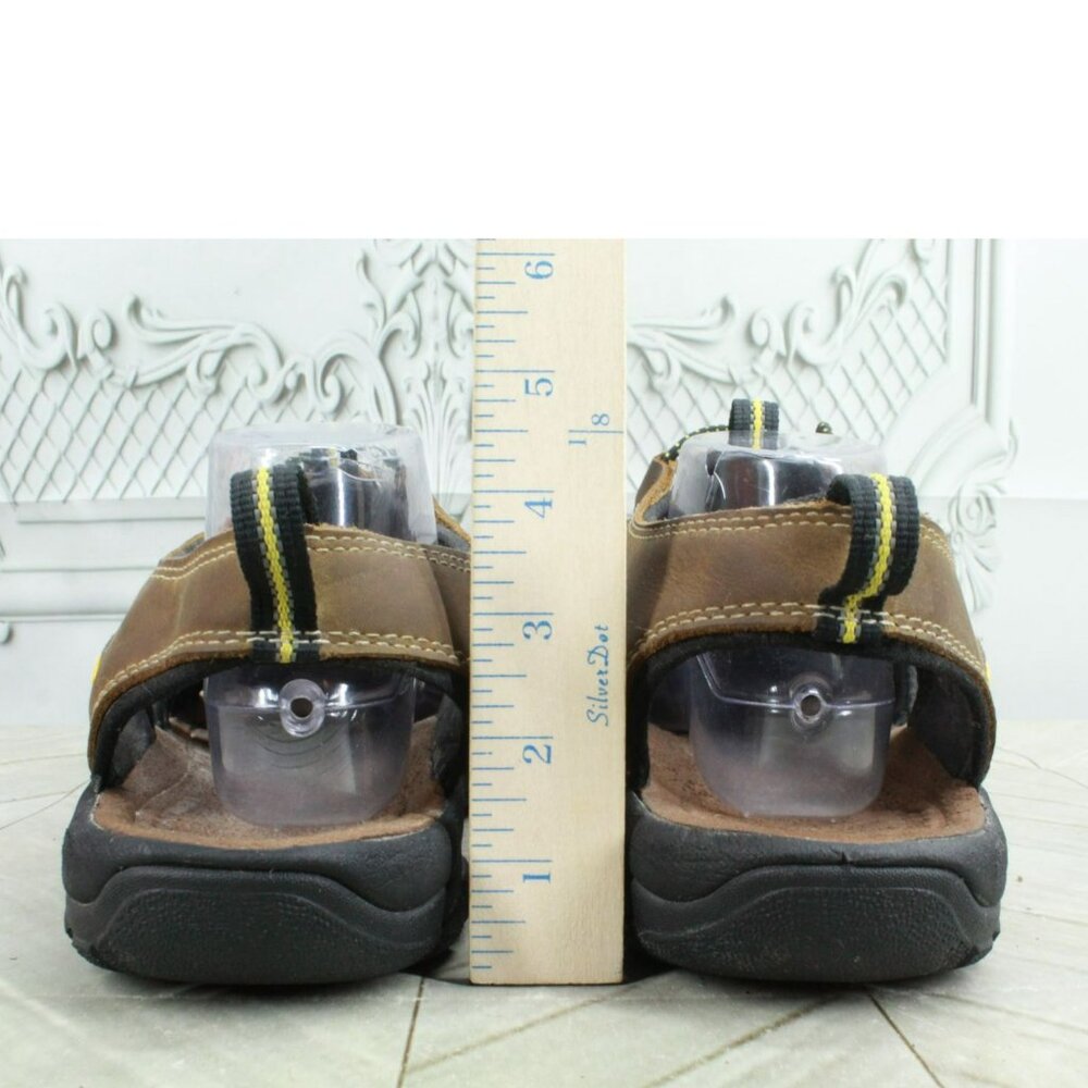 Keen New Port Brown Leather Adjustable Bungee Cord Outdoor Sandals Size 11 - Picture 5 of 9